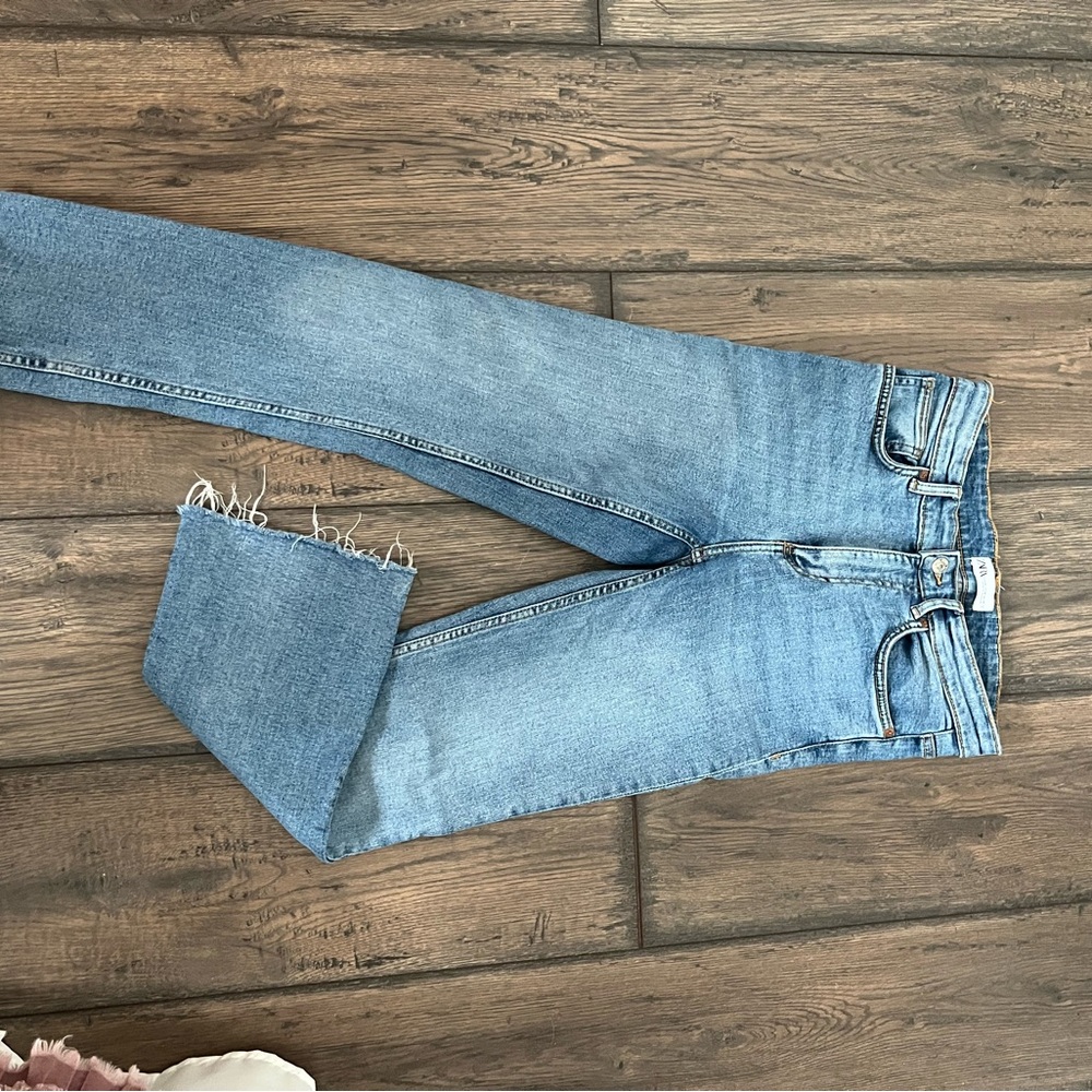 Zara Light Blue Ankle Jeans